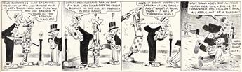 BUD FISHER (HARRY CONWAY 1885-1954) The Goddess of the Chase. Mutt and Jeff daily comic strip, 1929.